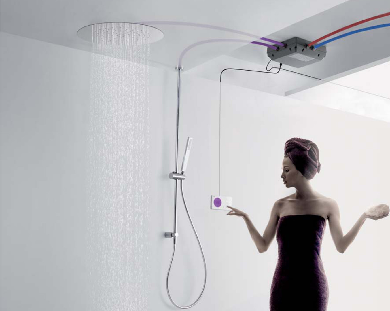 Tres Shower Technology - schéma systému